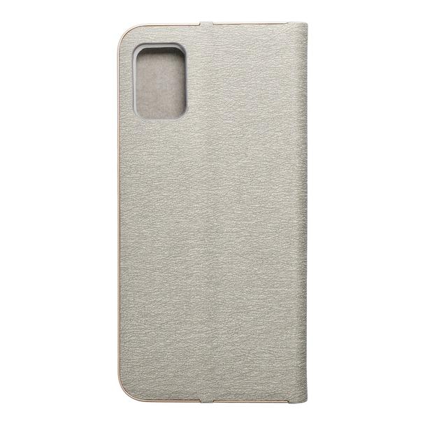 Etui z klapką na Samsung A51 Luna Book Gold srebrne