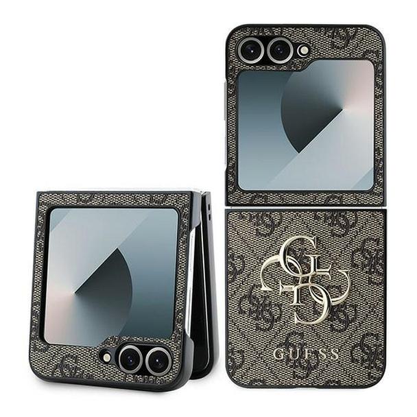 GUESS futerał do SAMSUNG Z Flip 6 GUHCZF64GMGBR (PU 4G Leather Metal Logo) brązowy