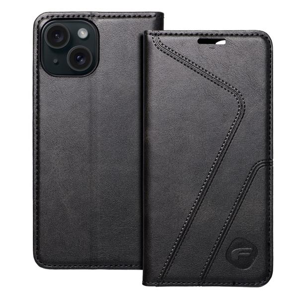 Pokrowiec na iPhone 15 Forcell F-Protect RFID Blocker Book czarny