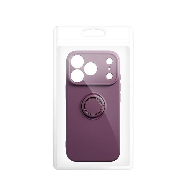 Etui na iPhone 18 Pro / 17 Pro Silicone Ring burgundowy