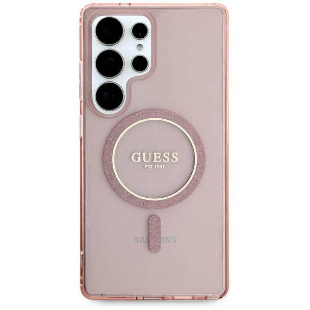 GUESS futerał do SAMSUNG S25 Ultra GUHMS25LHFGEREP (Magnetic IML Glitter Circle) różowy