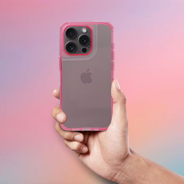 Futerał do iPhone 17 PRO MAX Matrix Clear pudrowy róż