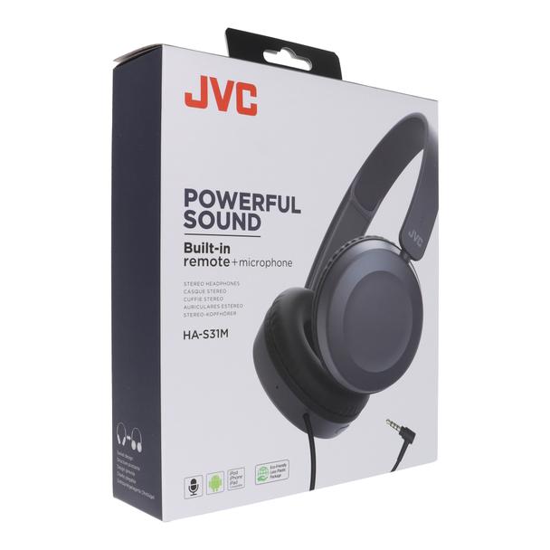 Słuchawki przewodowe nagłowne z mikrofonem jack 3,5mm JVC HA-S31M-A-E niebieskie