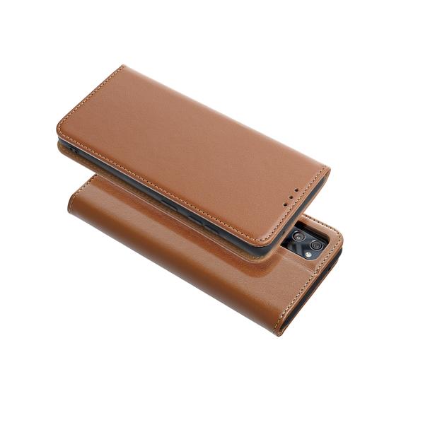 Etui z klapką na Samsung A17 Smart Pro Book skórzane brązowe
