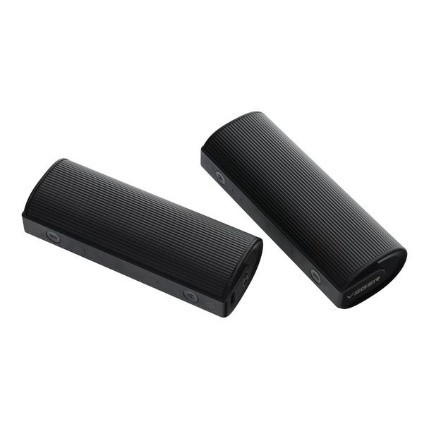 Powerbank Veger (W0587) 2,4A 2 szt 2 x 5000 mAh z podgrzewaczem do rąk czarno srebrny