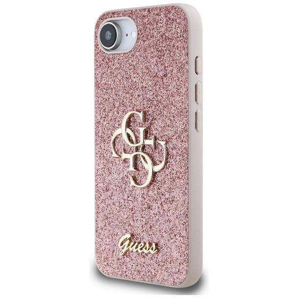 GUESS futerał do IPHONE 16e (SE 4 2025) GUHCPSE4HG4SGP (Fixed Glitter Big 4G) różowy