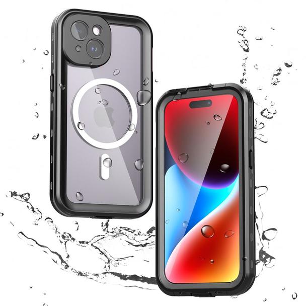 Futerał do iPhone 15 wodoodporny Shellbox DOT zgodny z MagSafe czarny