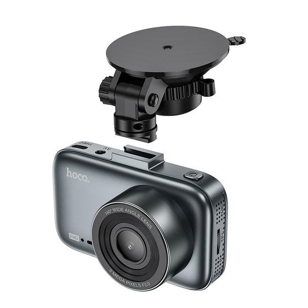 Kamera samochodowa Hoco z wyświetlaczem 3" 1080P/30fps + kamera tylna 720P/25fps DV6  stalowo szara
