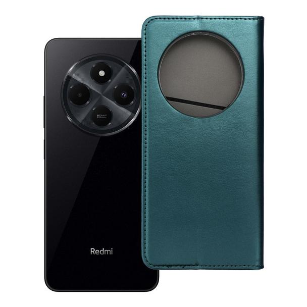 Etui z klapką na Xiaomi Redmi 14C Smart Magneto ciemnozielone