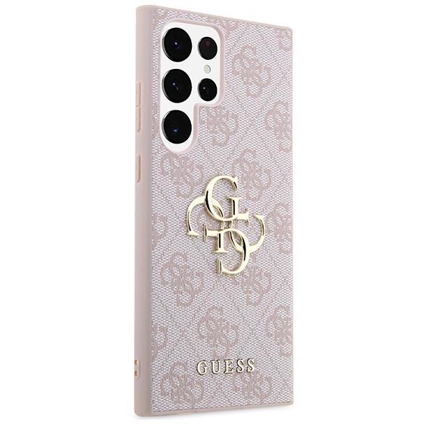 GUESS futerał do SAMSUNG S24 Ultra GUHCS24L4GMGPI (Leather 4G Metal Logo) różowy