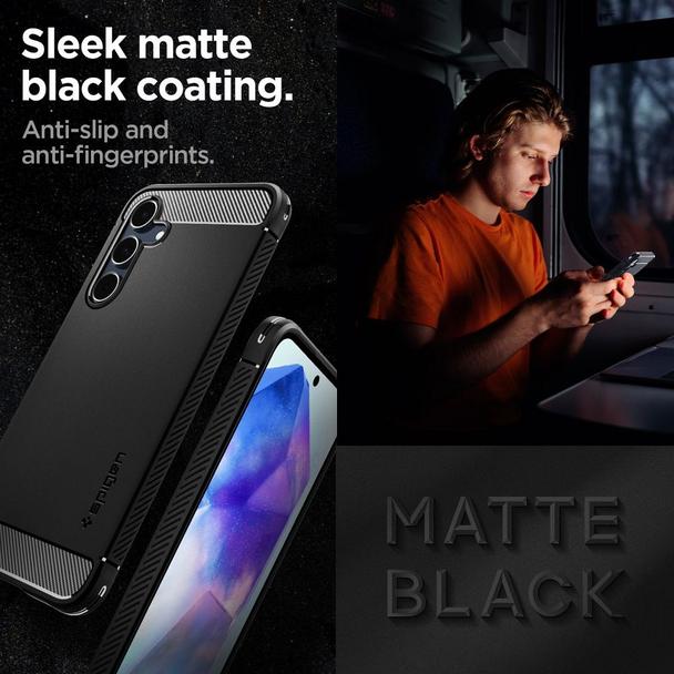 SPIGEN futerał RUGGED ARMOR do SAMSUNG A55 5G matte black