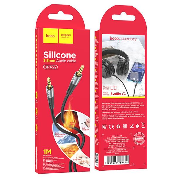 Kabel AUX Jack 3,5 mm do Jack 3,5 mm Hoco 1 m UPA22 czarny