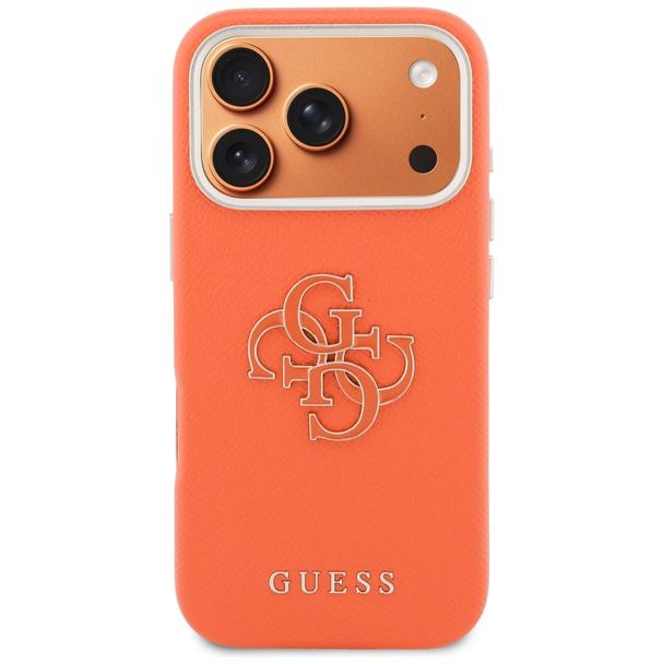 GUESS futerał do IPHONE 17 Pro GUHCP17L5PS4RGGO (PU FW Resin Logo) pomarańczowy