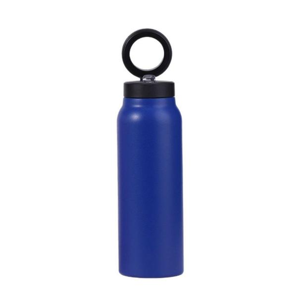 Butelka / bidon na wodę metal z uchwytem kompatybilnym z Magsafe 750ml niebieski