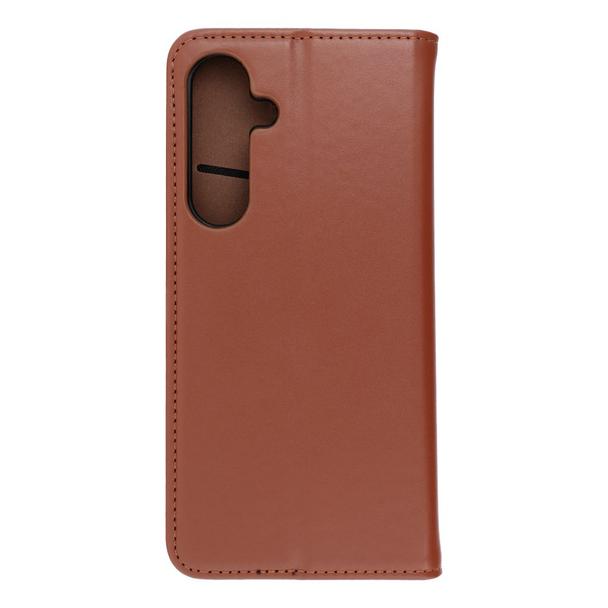 Etui z klapką na Samsung S24 FE Smart Pro Book skórzane brązowe
