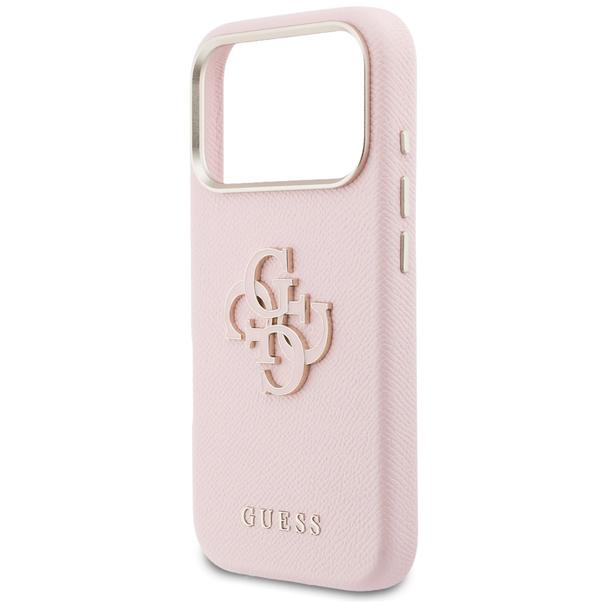 GUESS futerał do IPHONE 17 Pro Max GUHCP17X5PS4RGGP (PU FW Resin Logo) różowy