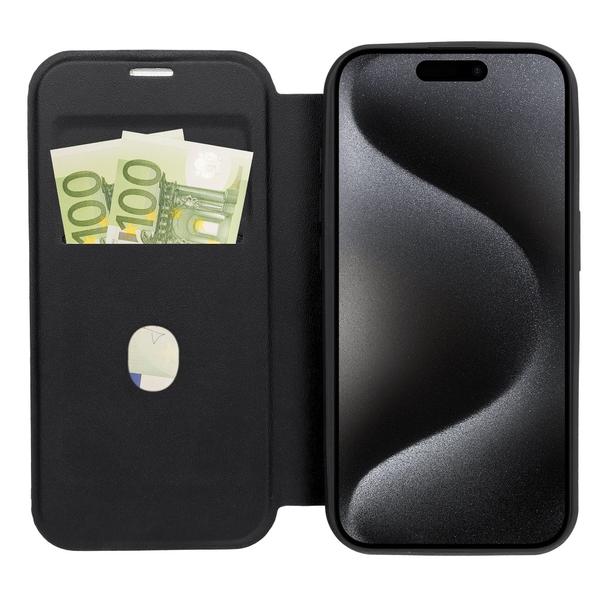 Etui z klapką na iPhone 16 PRO MAX Smart Mag zgodne z MagSafe czarne