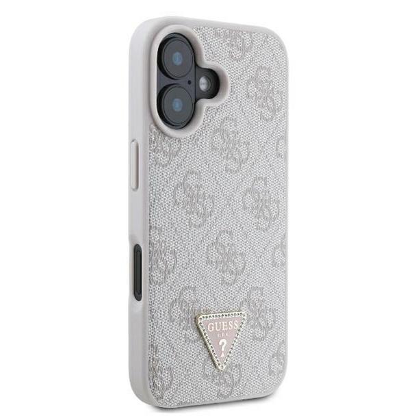 GUESS futerał do IPHONE 16 Plus GUHCP16MP4TDPP (PU Leather 4G Triangle Strass) różowy