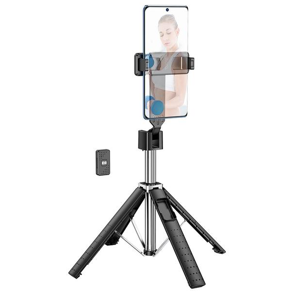 Selfie stick Hoco fourpod z pilotem bezprzewodowym K18 czarny