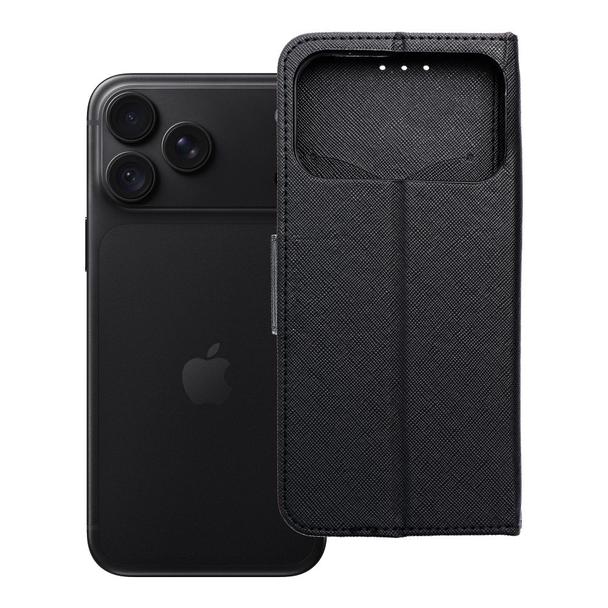 Etui z klapką na iPhone 17 PRO MAX / 18 PRO MAX Fancy Book czarne