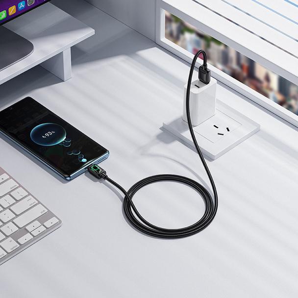 Kabel USB A do USB C Hoco 3A 1,2 m z LCD U146 czarny