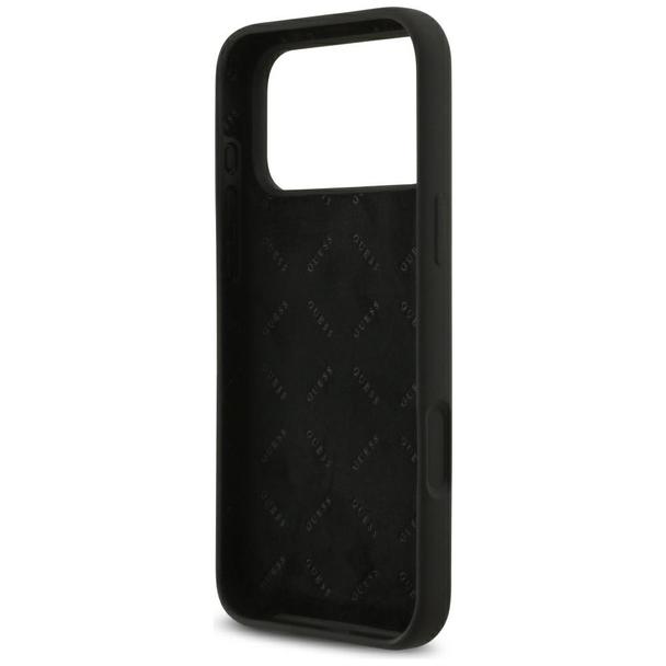 GUESS futerał do IPHONE 17 Pro Max GUHCP17XSC4GSMK (Silicone W/ Big 4G Script) czarny