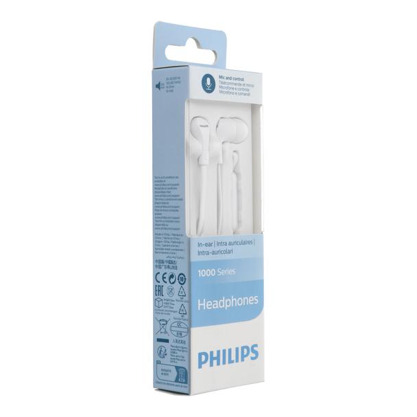 Słuchawki przewodowe douszne Jack 3,5 mm Philips TAE1105WT/00 białe
