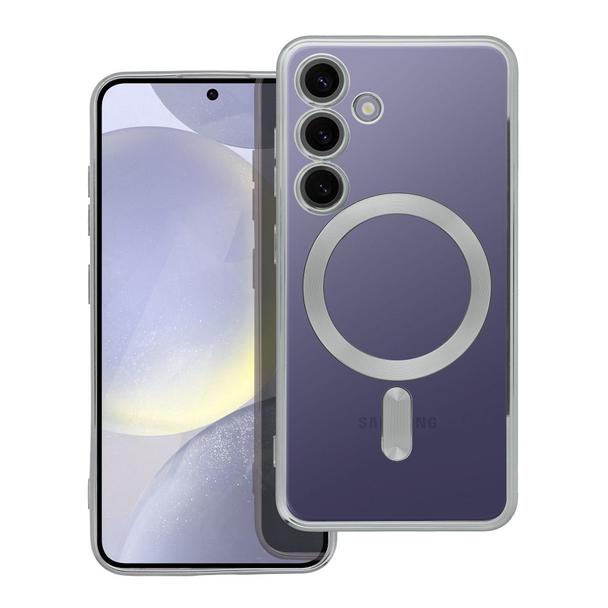 Futerał do Samsung S24 Electro Mag Cover zgodny z MagSafe srebrny