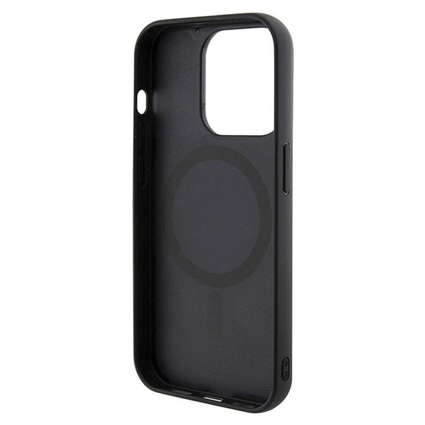 GUESS futerał do IPHONE 15 Pro kompatybilny z MagSafe GUHMP15LHGCFSEK (CUBE Stripes) czarny