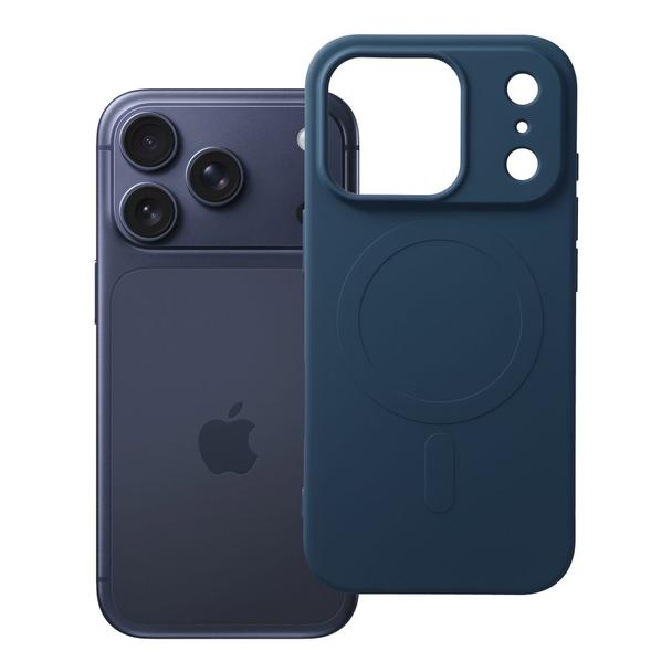 Futerał do iPhone 17 PRO Silicone Mag Cover zgodny z MagSafe (big hole) niebieski