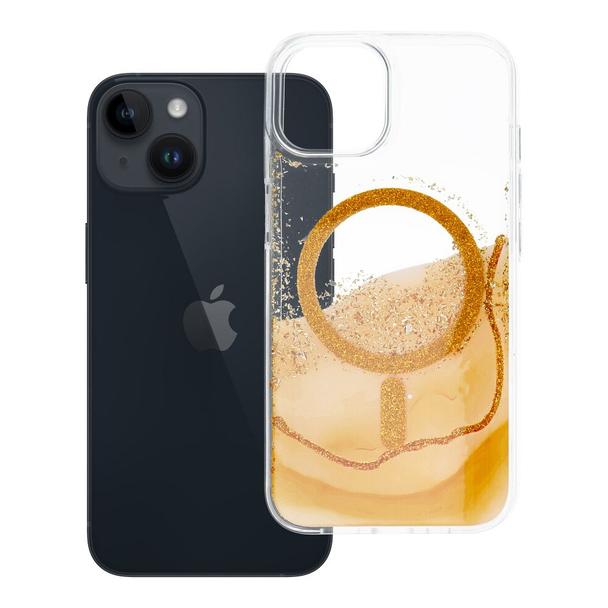 Etui na iPhone 13 / 14 Golden zgodne z MagSafe złote