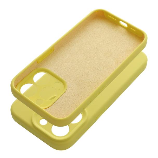 Futerał do iPhone 16 PLUS Silicone 2mm żółty