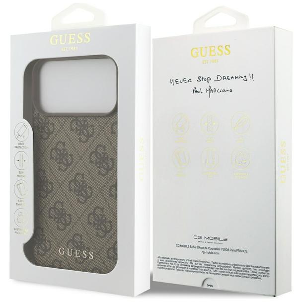 GUESS futerał do IPHONE 17 Pro Max GUHCP17XG4GFBR (PU 4G Classic) brązowy
