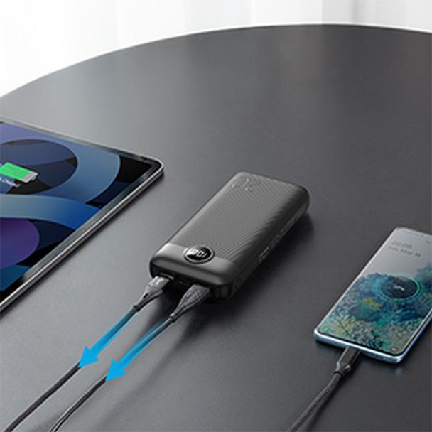 Bateria zewnętrzna (Powerbank) VEGER L20S - 20 000mAh LCD Quick Charge PD20W biały (VP2039PD / W2039PD)