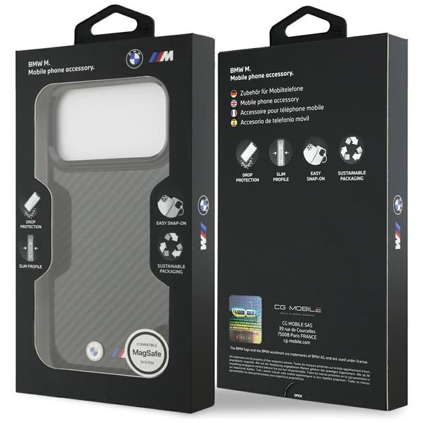 BMW futerał do IPHONE 17 Pro Max kompatybilny z MagSafe BMHMP17X24CFMMK (Kevlar Matt) black
