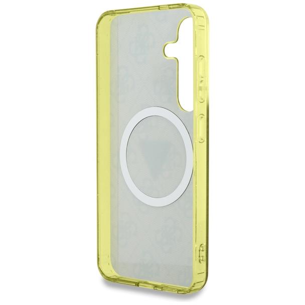 GUESS futerał do SAMSUNG S25 GUHMS25SHG4PRTGW (Magnetic IML Metal Glitter 4G Circle Triangle) brązowy