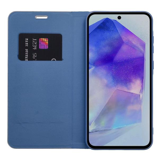 Etui z klapką na Samsung S26 FE Luna Book Carbon niebieskie