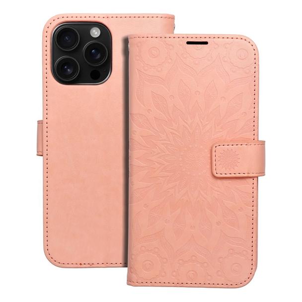 Etui z klapką na iPhone 16 PRO MAX Mezzo Book mandala peach fuzz