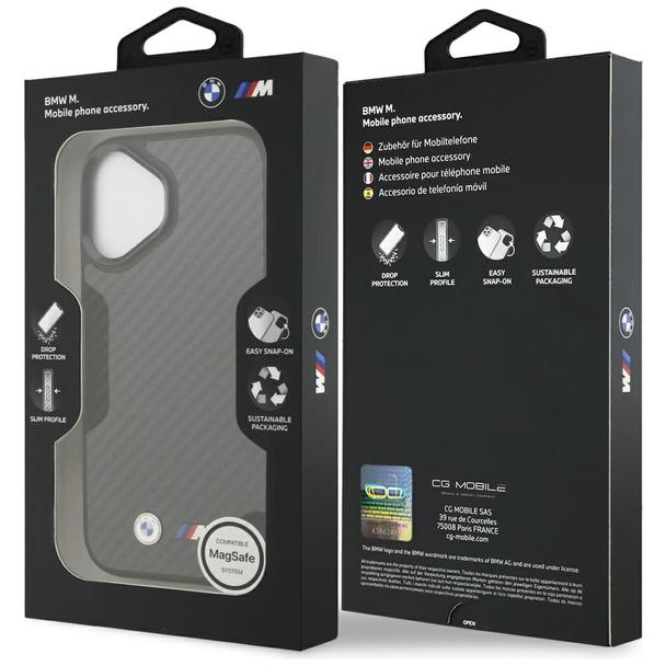 BMW futerał do IPHONE 17 kompatybilny z MagSafe BMHMP17S24CFMMK (Kevlar Matt) black