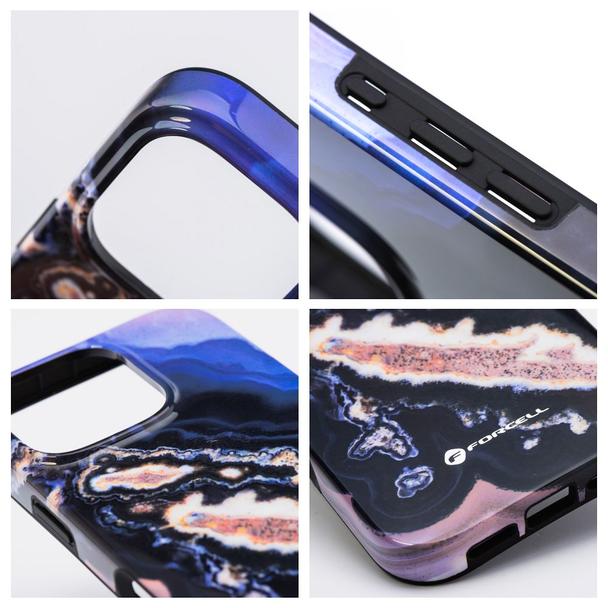 Etui na iPhone 16 PRO Forcell F-Protect Mirage zgodne z MagSafe Military Drop-Test gold island