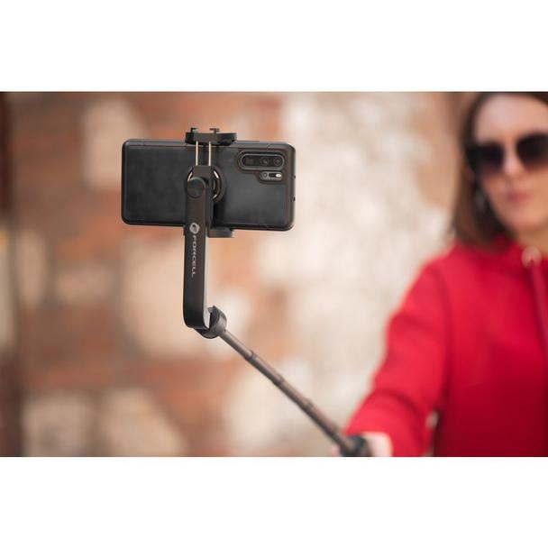 Selfie stick Forcell F-Grip S70M tripod z pilotem bezprzewodowym czarny 0INT