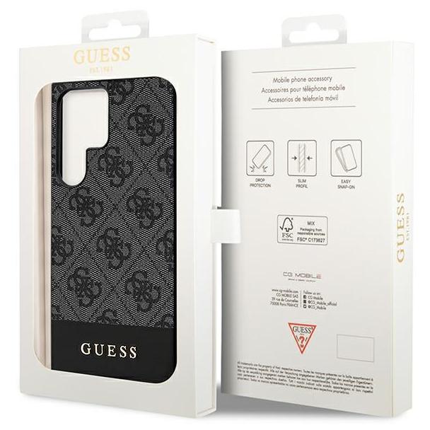 GUESS futerał do SAMSUNG S24 Ultra GUHCS24LG4GLGR (4G Bottom Stripe) czarny