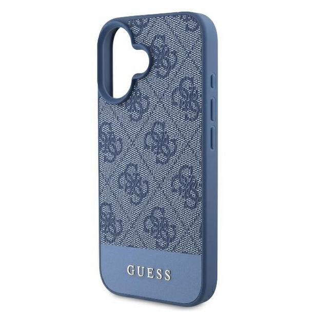 GUESS futerał do IPHONE 16 GUHCP16SG4GLBL (4G PU Bottom Stripe) niebieski