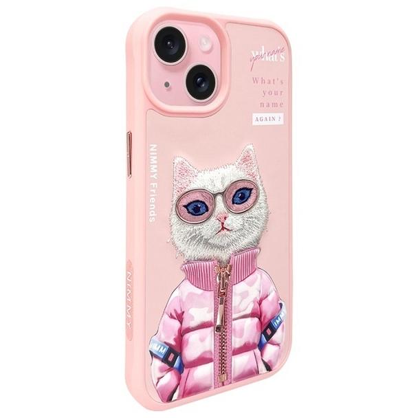 NIMMY futerał COOL&CUTE 2.0 Cat do IPHONE 15 różowy