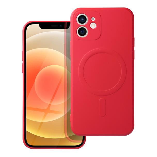 Futerał do iPhone 12 Silicone Mag Cover zgodny z MagSafe czerwony