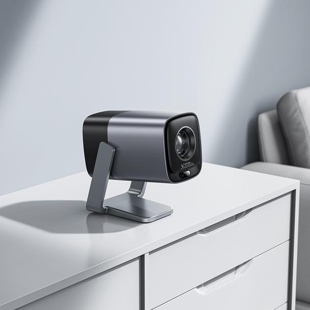 Projektor Full HD Hoco z systemem Android Wi-Fi Bluetooth 1080P DT7 metaliczny szary