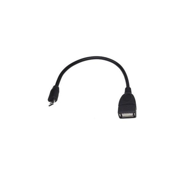 Adapter OTG USB A (żeński) do Micro USB (męski) czarny