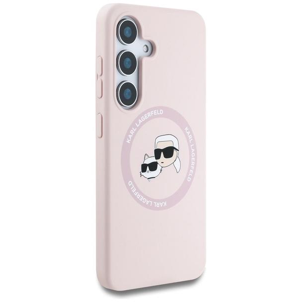 KARL LAGERFELD futerał do SAMSUNG S25 Plus KLHMS25MSKCHTCP (Magnetic Silicone Double Heads) różowy
