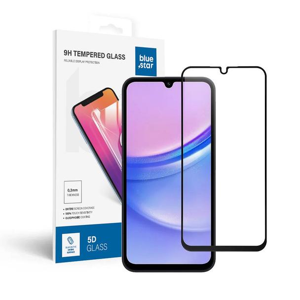 Szkło hartowane 5D do Samsung A15 5G (full glue / case friendly) Blue Star czarne