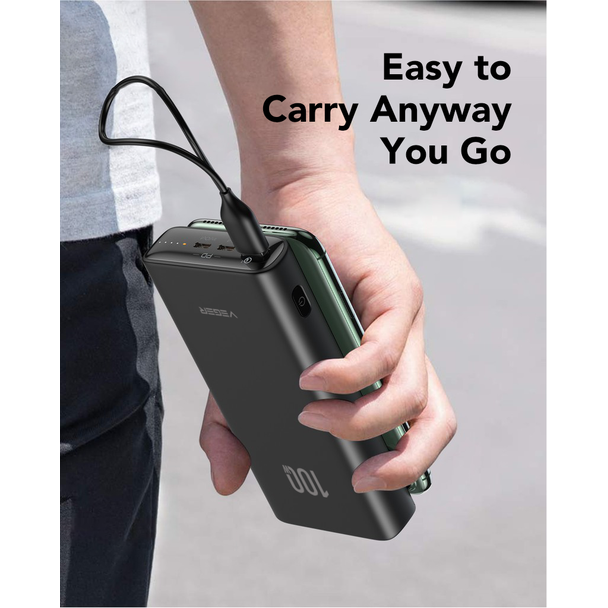 Powerbank Veger T100 (W2032C-100) PD QC3.0 5A 100W 20000 mAh czarny 0INT